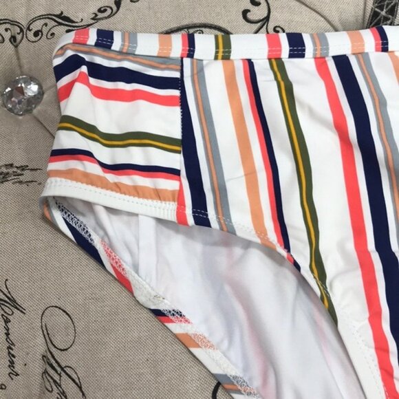 Splendid Line Up Striped High Waist Bikini Bottoms - Picture 4 of 7